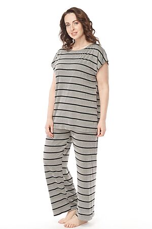 Пижама (брюки+майка) FIFTYPATES (Черный полоска) 8-501 #115904
