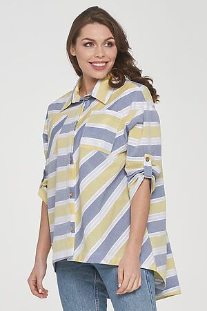 Блуза VAY (джинсовый/желтый) 191-3478-ХБ07 #116468