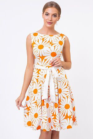 Платье TUTACHI (Белый/оранжевый) 2633 #125053