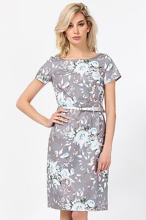 Платье REMIX (Серый/Розы) 7702 #126884