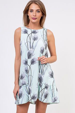 Платье TUTACHI (Ментол/серый) 4504 #127355