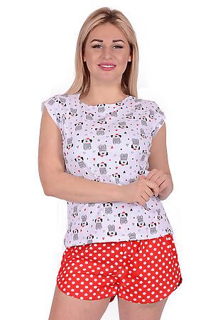 Пижама Старые бренды (Собачки+горох на красном) ЖП 012/1 #128050
