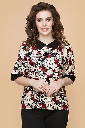 Блуза BELLUCHE (Черный) Флора #136267