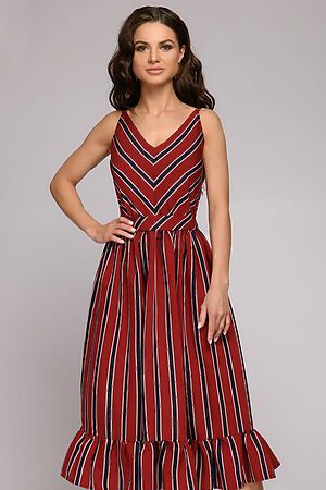 Платье 1001 DRESS (Бордовый (полоска)) DM01532BO #136451