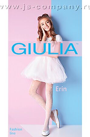 Колготки GIULIA (Белый/розовый) ERIN 01 bianco/pink #140535