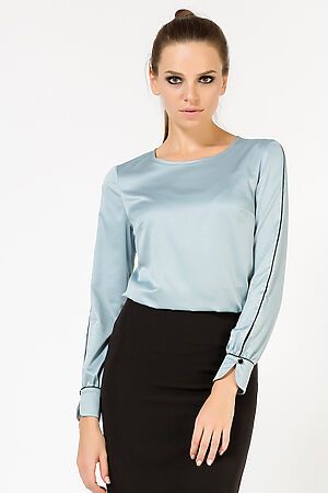 Блуза REMIX (Серо-голубой/черный) 6675/4 #149677
