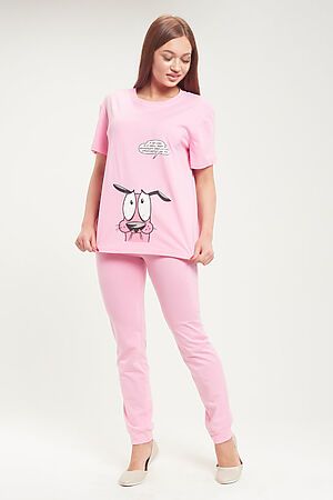 Пижама (Брюки+Футболка) Старые бренды (Розовый) ЖП 030 #150283