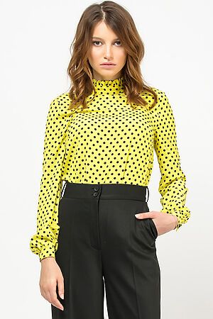 Блуза REMIX (Жёлтый, крупный горох) 6676 #154636