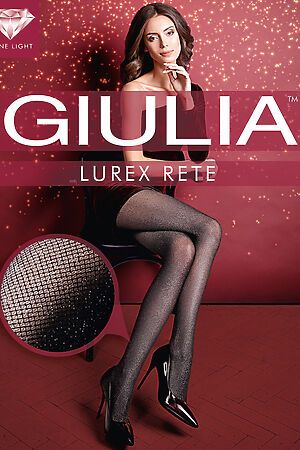Колготки GIULIA (Черный) LUREX RETE black #167311