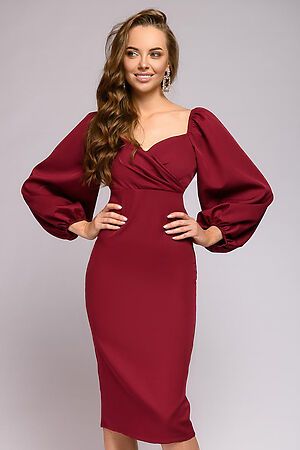 Платье 1001 DRESS (Бордовый) 0112001-30061BO #174934