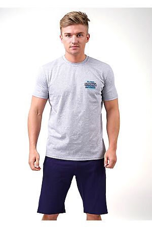 Комплект (Футболка+шорты) CLEVER (Меланж серый/т.синий) 609029/1п #175703