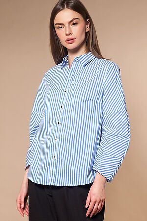 Блуза VILATTE (Белый-голубой) D29.657 #185020