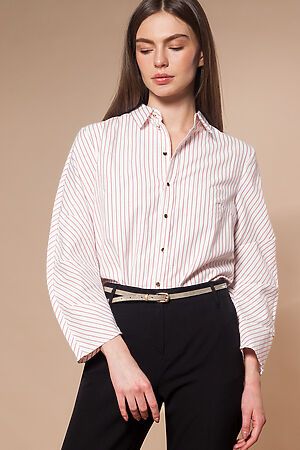 Блуза VILATTE (Белый-розовый) D29.657 #185022