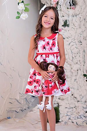 Платье ALOLIKA (Аннушка бел.красный) ХП-1613-42 #198746