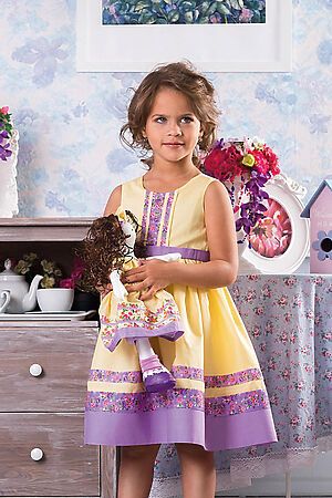 Платье ALOLIKA (Сашуля желт.фиолетовый) ХП-1612-165 #198932