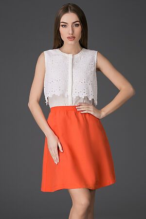 Платье MERSADA (Белый, оранжевый) 86039 #203910