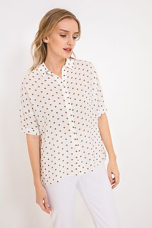 Блуза ZARINA (Белый графика крупная) 0224104305 #204824