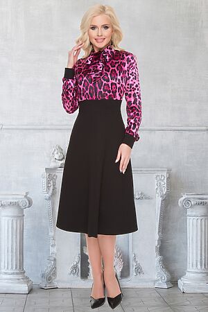 Платье BELLOVERA (Розовый, Черный) 4П0368 #211597