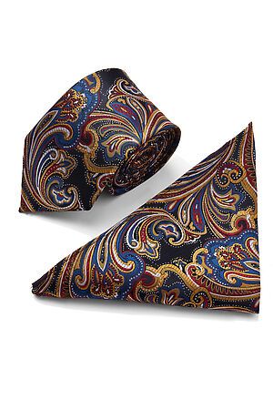 Комплект: галстук и платок-паше SIGNATURE (Красный, синий, желтый,) 209721 #229534