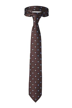 Классический галстук SIGNATURE (Коричневый, голубой) 204382 #231761