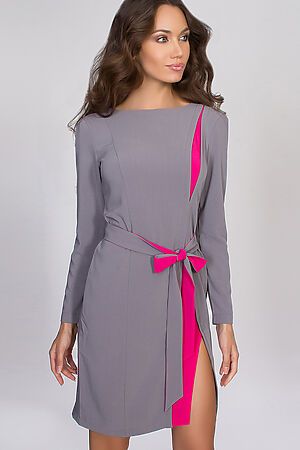 Платье GLOSS (Серый/Розовый) 14310-13 #23603