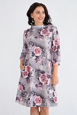Платье LADY TAIGA (Мультиколор (серый, розовый)) П1629-15 #236463