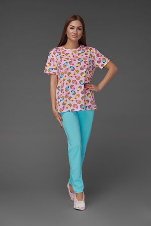 Пижама Старые бренды (Голубой) ЖП 024/7 #237843
