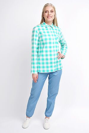 Рубашка CLEVER (Молочный/зелёный) LR20-832 #241249