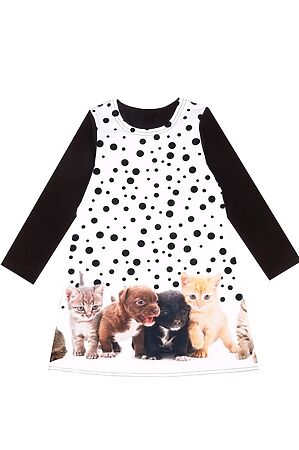 Платье АПРЕЛЬ (Котята и щенята+черный) #242816
