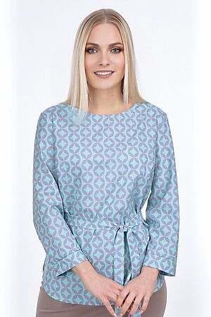 Блуза BRASLAVA (Бирюзовый, кофейный) 2551/24 #250588