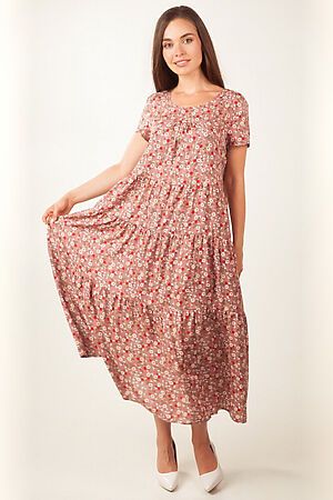 Платье BRASLAVA (Розовый, белый) 5827/31 #250625