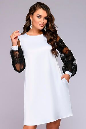 Платье 1001 DRESS (Белый/черный) 0122001-02071WE #264301
