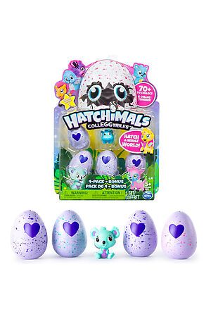 Игрушка Hatchimals коллекционная фигурка 4 штуки +  бонус Игрушки разных брендов, мультиколор 19104 #267654 купить с доставкой в интернет-магазине OptMoyo.ru