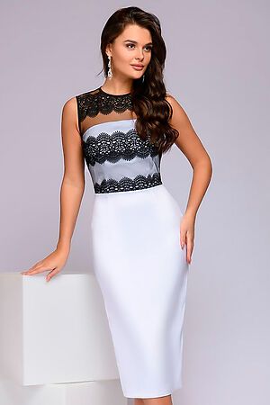 Платье 1001 DRESS (Белый/черный) 0122001-02328WH #270244