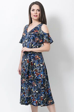 Платье MODELLOS (Синий/черый/оранжевый) П-582/2 #271192