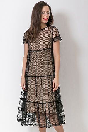 Платье MODELLOS (Черный/бежевый) П-618/1 #271305