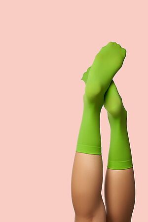 Носки высокие женские носки цветные носки "Красочная дружба" КРАСНАЯ ЖАРА (Салатовый) 295213 #273838