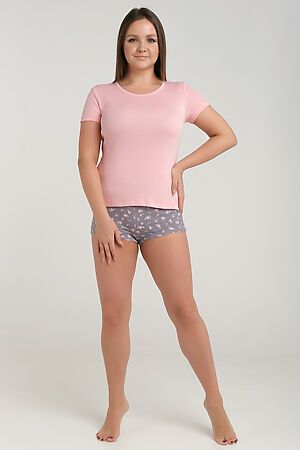 Пижама (Футболка+шорты) ODEVAITE (Светло-розовый) 484-711-420 #282688