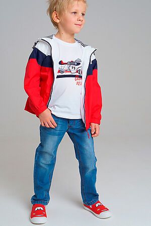 Комплект (Куртка+Джинсы+Футболка) PLAYTODAY (Красный, Синий, Белый) 12112843 #282989