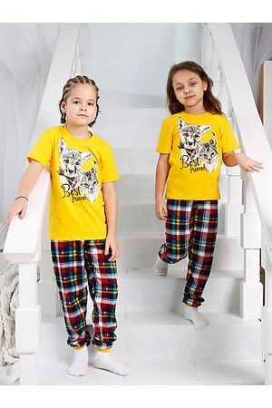 "Красавчики" - детская пижама ДЕТСКИЙ ТРИКОТАЖ 37 (Желтый) ПЖ0134 #307048