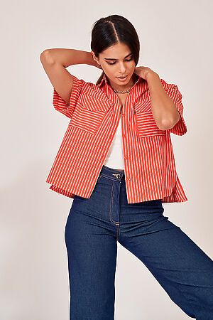 Блуза-рубашка VITTORIA VICCI (Красный,белый) 1-21-1-1-0-6612 #321914