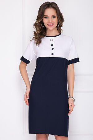 Платье BELLOVERA (Белый, темно-синий) 4П2373 #348329
