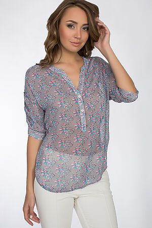 Блуза TUTACHI (Серо-голубой) 44702 #52602