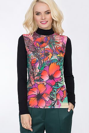 Блуза VAY (Черный/розовый) 3090-30-001/32 #53411
