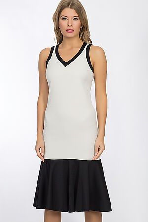 Платье GLOSS (Черно-белый) 18332-04 #54253