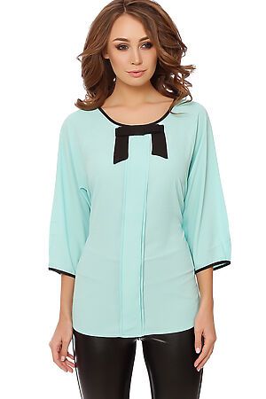Блуза TUTACHI (Ментол/Черный) A87 #59661