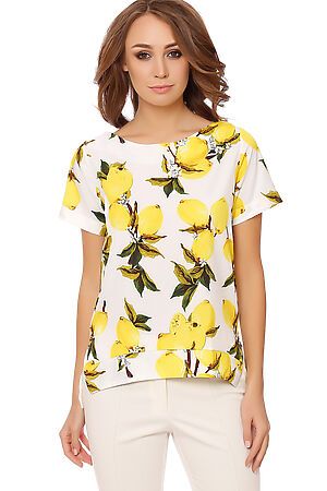 Блуза TUTACHI (Белый/Лимонный) 4492 #59682