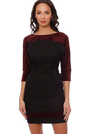 Платье GLOSS (Черный/Бордовый) 19312-01 #60063