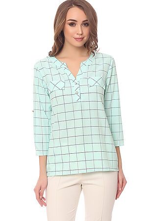 Блуза TUTACHI (Ментол/Клетка) 4579 #61726