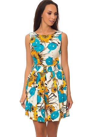Платье TUTACHI (Молочный/Голубой/Желтый) 4101 #64035